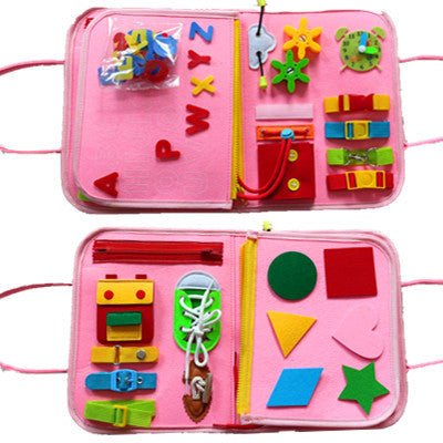 New Busy Book Children's Busy Board Dressing And Buttoning Learning Baby Early Education Preschool Sensory Learning Toy - Zambeel