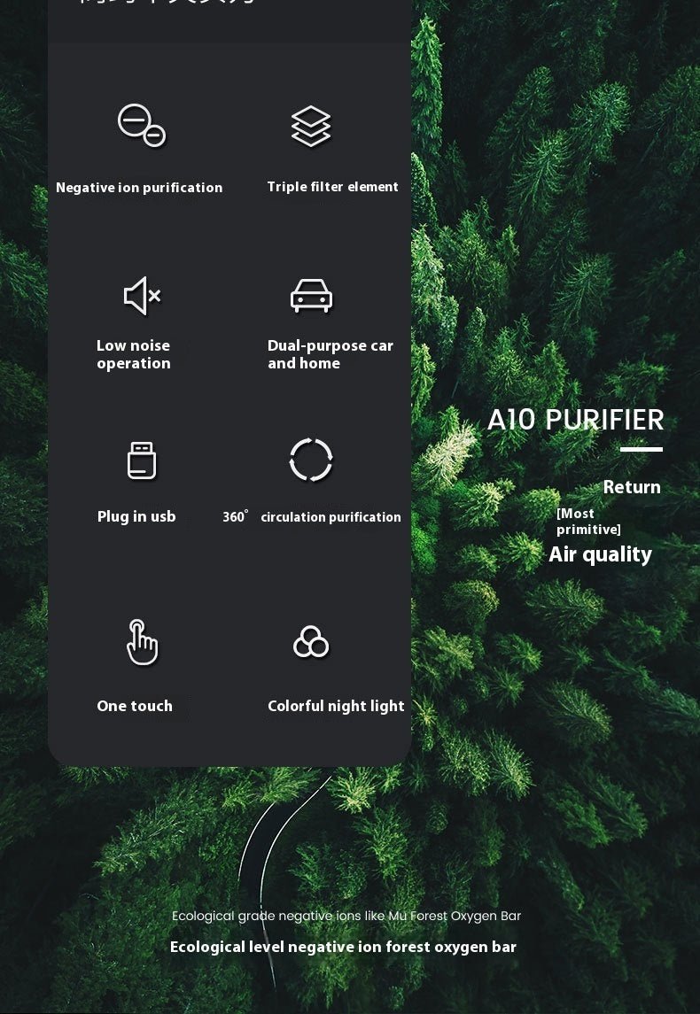 New Car Air Purifier Home Office Horse Running Light Except Flue Dust Purifier - Zambeel