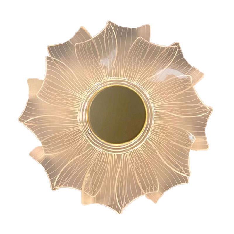 New Creative Personality Petal Acrylic LED Wall Lamp Modern Simple - Zambeel