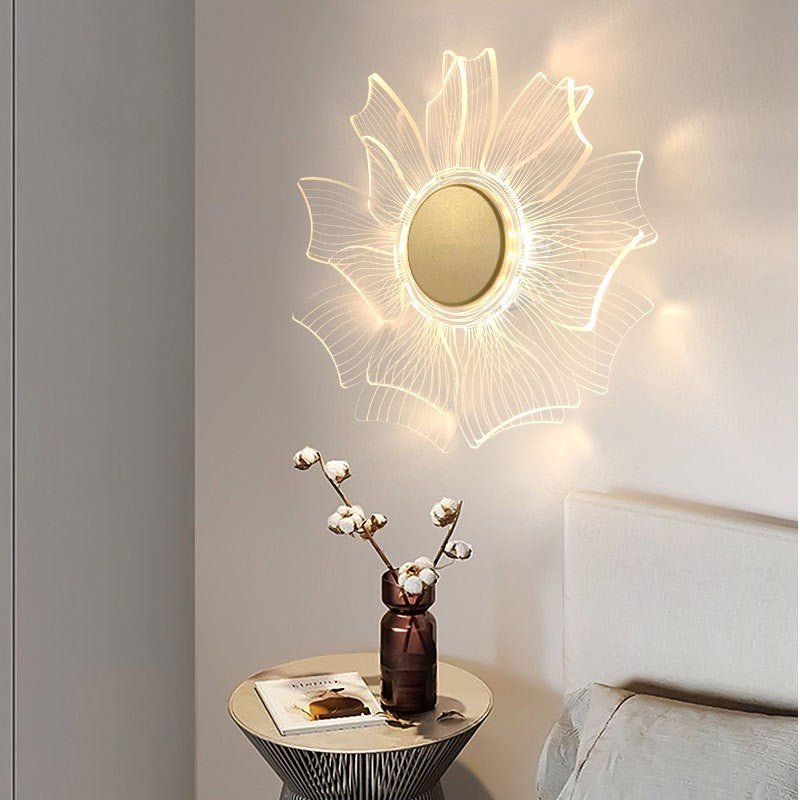 New Creative Personality Petal Acrylic LED Wall Lamp Modern Simple - Zambeel