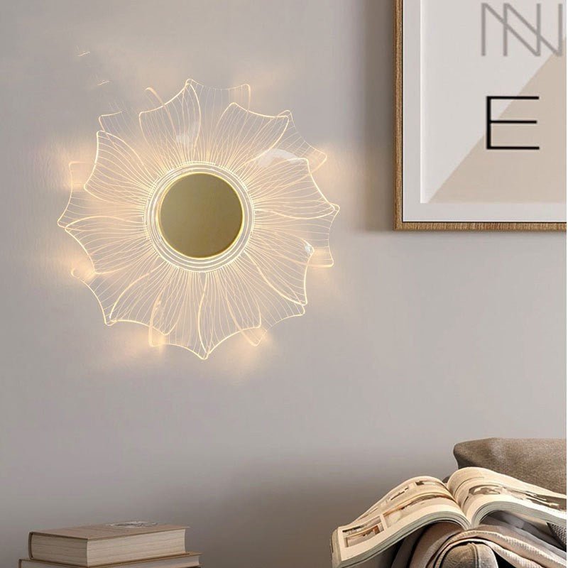 New Creative Personality Petal Acrylic LED Wall Lamp Modern Simple - Zambeel