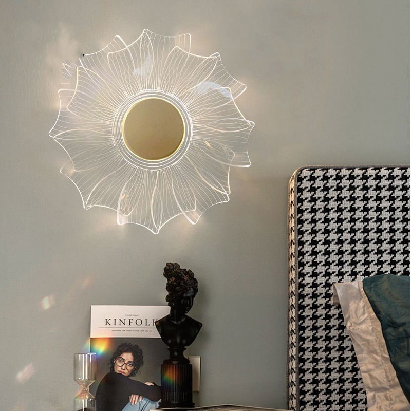 New Creative Personality Petal Acrylic LED Wall Lamp Modern Simple - Zambeel