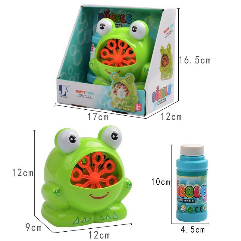 New Cute Cartoon Animals Shape Creative Frog Automatic Bubble Machine Gun - Zambeel