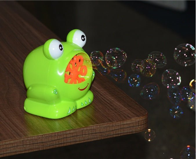 New Cute Cartoon Animals Shape Creative Frog Automatic Bubble Machine Gun - Zambeel
