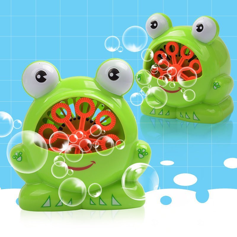 New Cute Cartoon Animals Shape Creative Frog Automatic Bubble Machine Gun - Zambeel