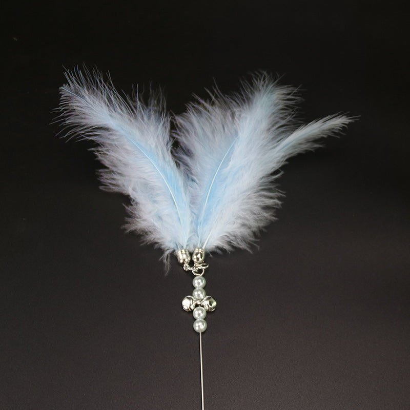 New Fairy Cat Teaser Bell Feather Cat Toy Cat Teaser Interactive Cat Teaser Toy Cat Toy - Zambeel