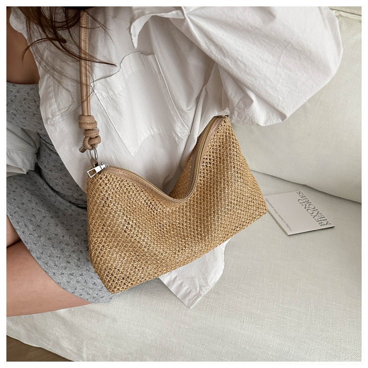 New Fashion Retro Straw Bag Versatile Large Capacity - Zambeel