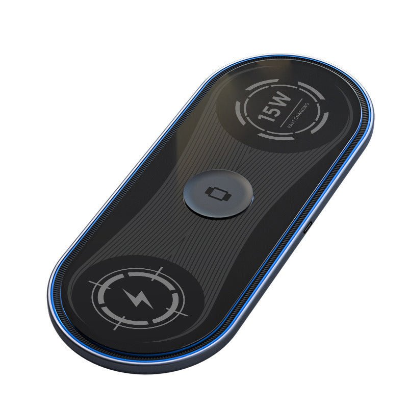 New Flat 3 - in - 1 Wireless Charger 15W Ambient Light - Zambeel