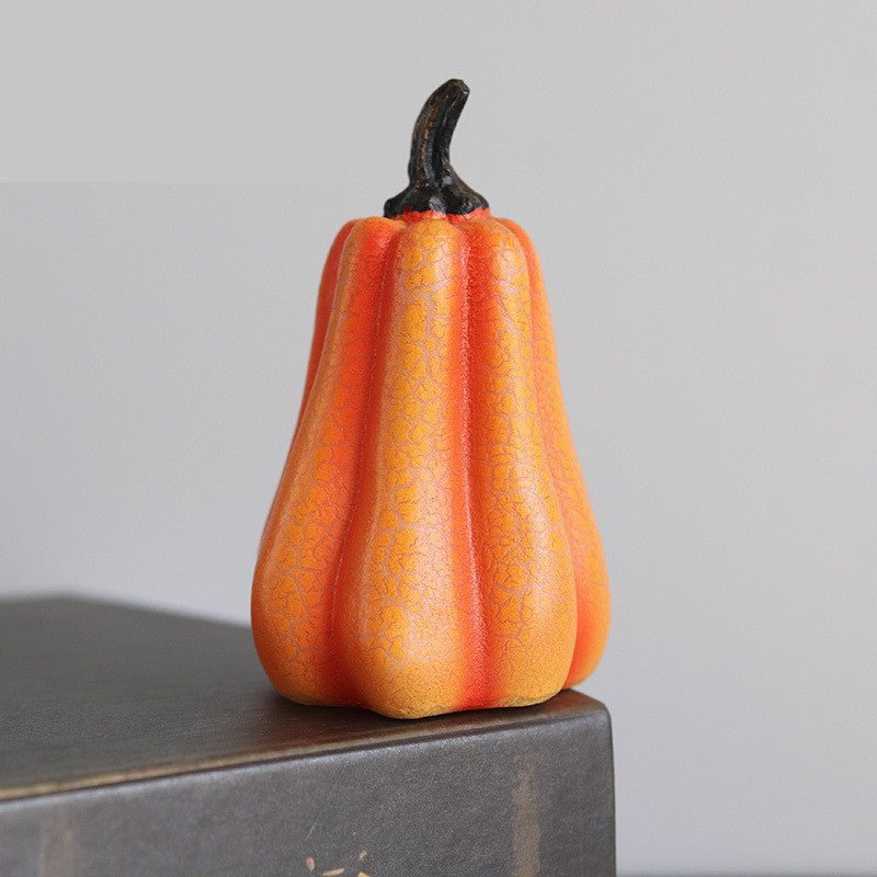 New Halloween Pumpkin Lantern Simulation Pumpkin LED Candle Lamp Resin Luminous Pumpkin - Zambeel