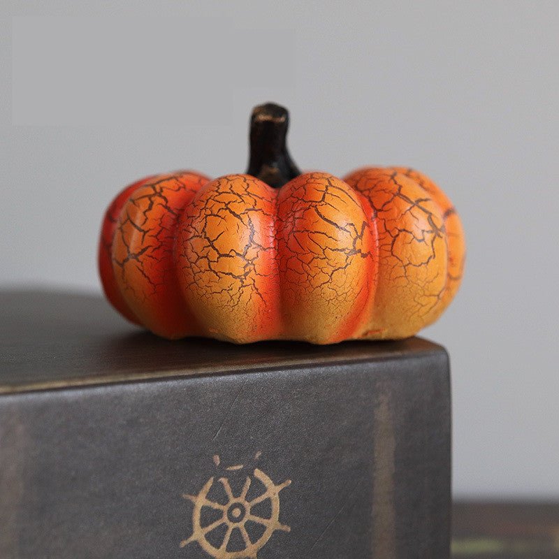 New Halloween Pumpkin Lantern Simulation Pumpkin LED Candle Lamp Resin Luminous Pumpkin - Zambeel
