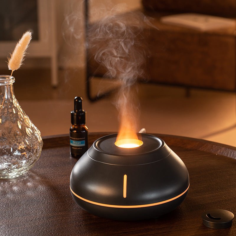 New Humidifier Colorful Simulation Flame Aroma Diffuser Desktop Creativity Humidifier For Home Room - Zambeel