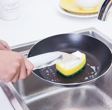 New Injection Water Brush Cleaning Non - stick Kitchen Oil Pot Brush Sponge Tableware Brush Odorless Cleaning Promotion - Zambeel
