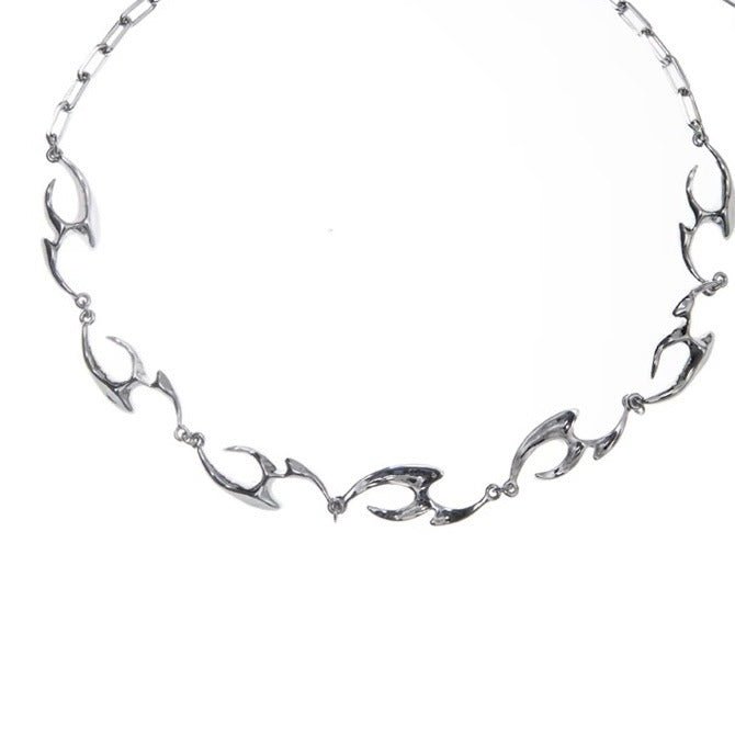 New Irregular Shaped Metal Necklace - Zambeel