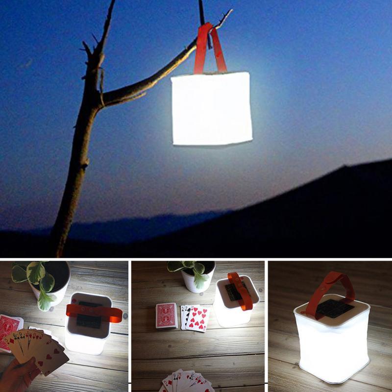 New LED Lantern Solar Collapsible Camp Flashlight Torch Light Waterproof Lantern Handheld Inflatable Balloon Illuminating Lamp - Zambeel