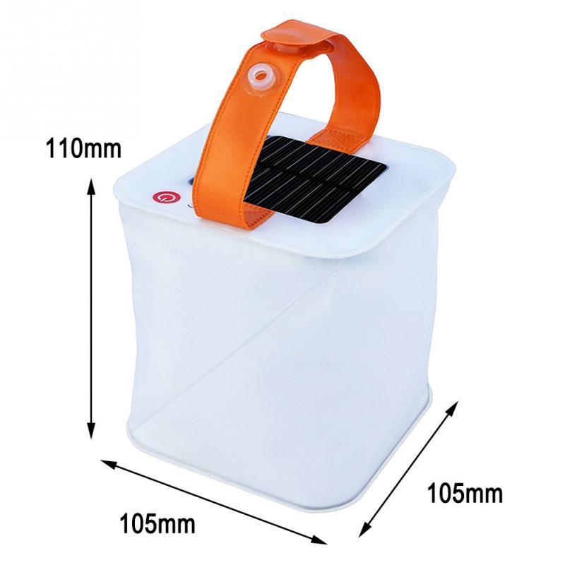 New LED Lantern Solar Collapsible Camp Flashlight Torch Light Waterproof Lantern Handheld Inflatable Balloon Illuminating Lamp - Zambeel
