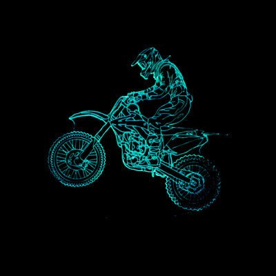 New Style Motorcycle 3D Lamp Seven Color Visual Stereoscopic Lamp LED Gradual Change Touch Remote Control Visual Lamp 3D Desk Lamp - Zambeel