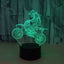 New Style Motorcycle 3D Lamp Seven Color Visual Stereoscopic Lamp LED Gradual Change Touch Remote Control Visual Lamp 3D Desk Lamp - Zambeel