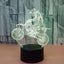 New Style Motorcycle 3D Lamp Seven Color Visual Stereoscopic Lamp LED Gradual Change Touch Remote Control Visual Lamp 3D Desk Lamp - Zambeel