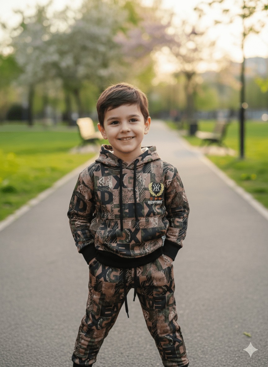 New York Kids Graphic Hoodie & Trouser Set - Zambeel