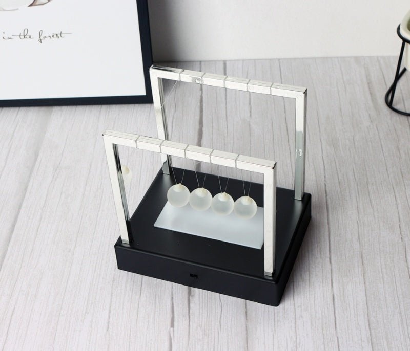 Newtons Cradle LED Light Up Kinetic Energy Home Office Science Toys Home Decor - Zambeel