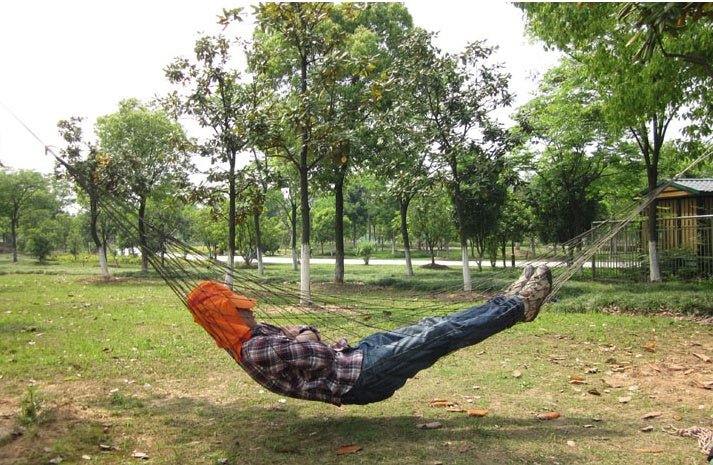 Nylon rope mesh hammock portable simple hammock swing - Zambeel