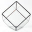 Oblique Square Small Glass Greenhouse Transparent Plant Flowerpot - Zambeel
