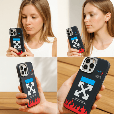 Off - White Flame Logo iPhone Case - Zambeel