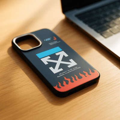 Off - White Flame Logo iPhone Case - Zambeel