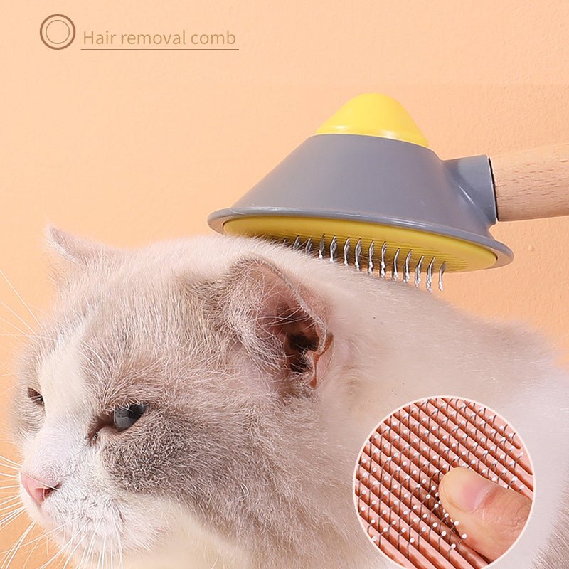 OneKey Pet Hair Remover Comb Pet Comb Grooming Brush Pet Hair Cleaner Brush Cat Shedding Brush Self Cleaning Slicker For Long & Short Hair Cats And Dogs - Zambeel