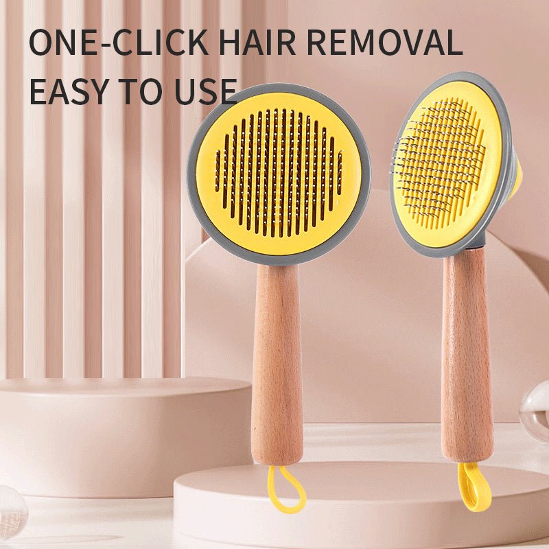 OneKey Pet Hair Remover Comb Pet Comb Grooming Brush Pet Hair Cleaner Brush Cat Shedding Brush Self Cleaning Slicker For Long & Short Hair Cats And Dogs - Zambeel