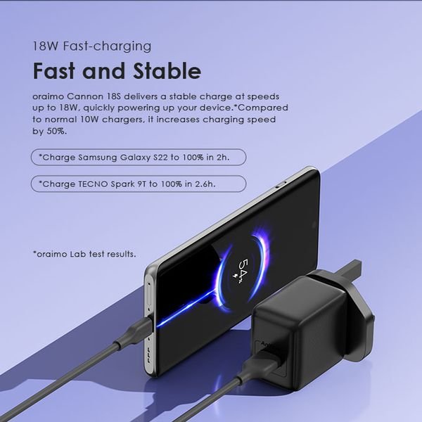 Oraimo - Cannon Home Charger (Original) - Zambeel