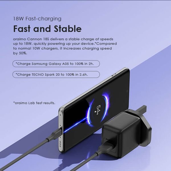 Oraimo - Cannon Wall Charger (Original) - Zambeel