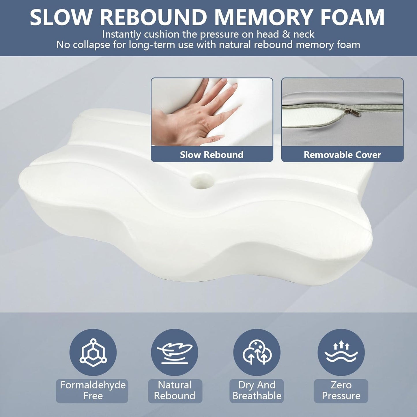 Orthopedic Latex Neck Pillow Slow Reboun - Zambeel