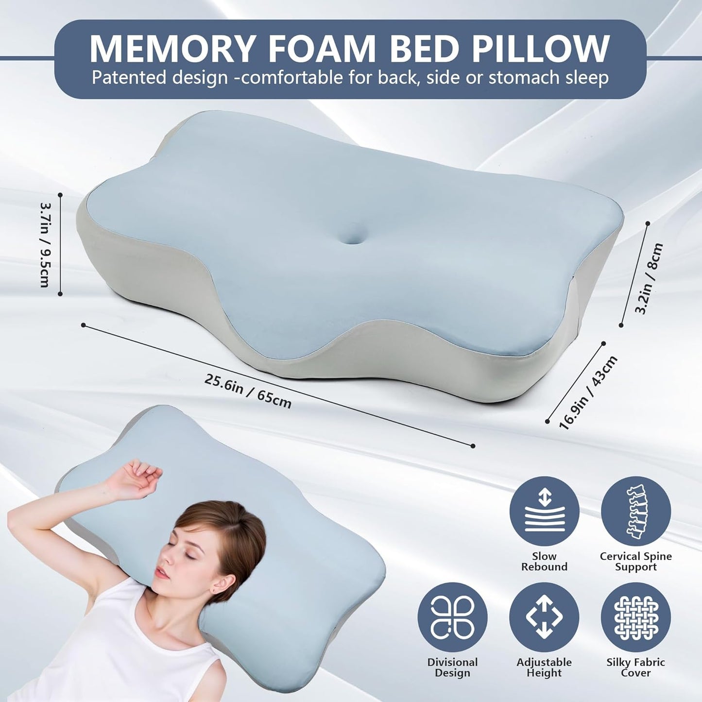 Orthopedic Latex Neck Pillow Slow Reboun - Zambeel