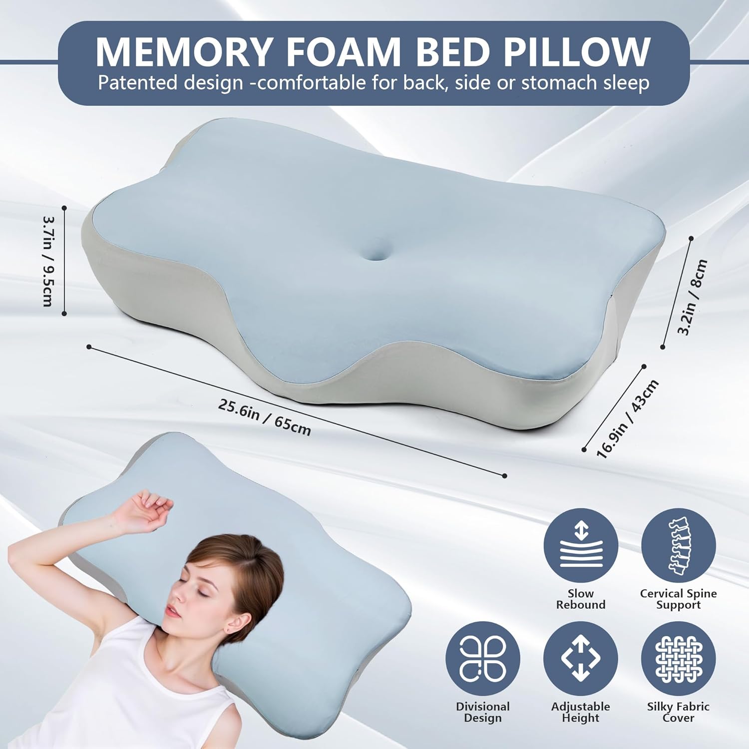 Orthopedic Latex Neck Pillow Slow Reboun - Zambeel