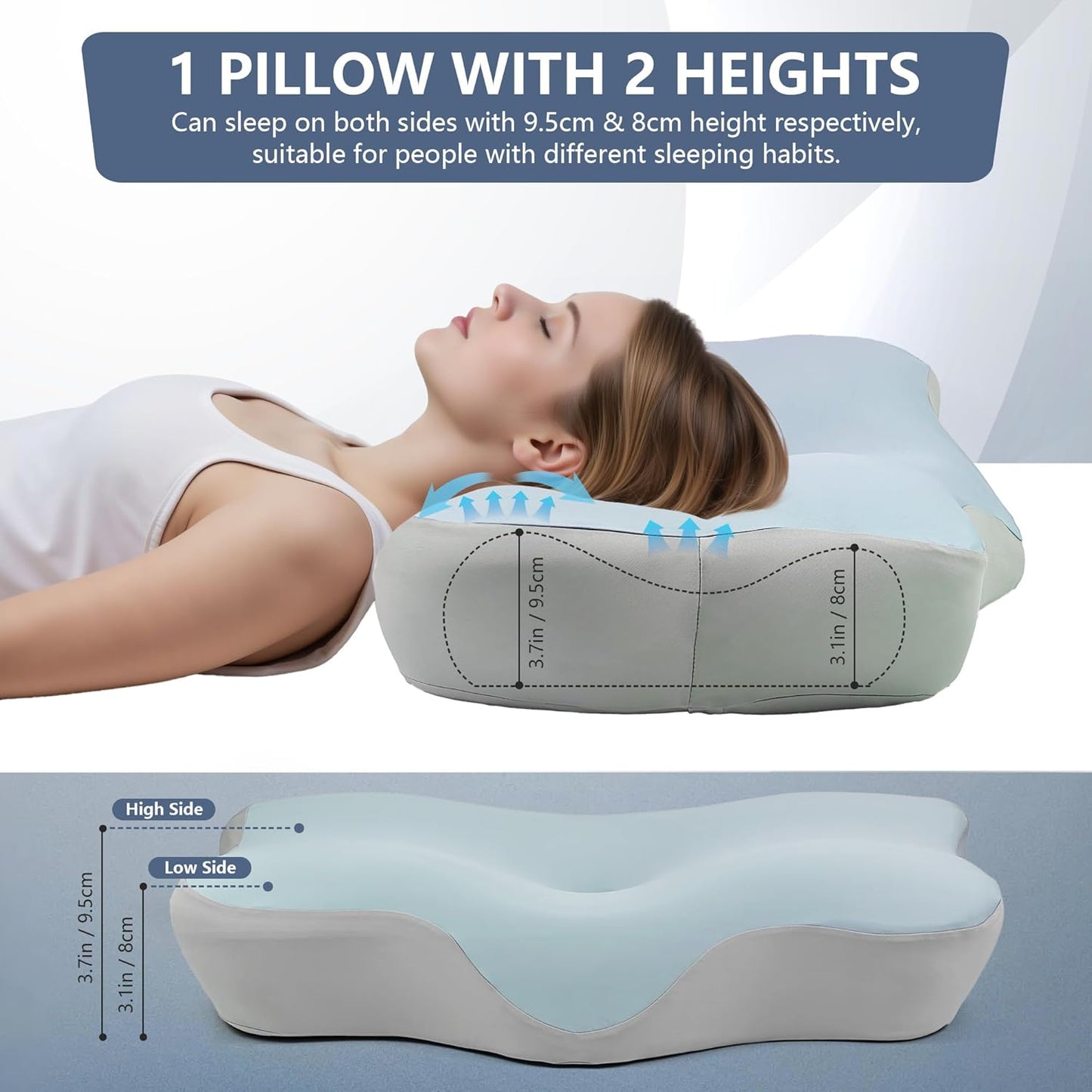 Orthopedic Latex Neck Pillow Slow Reboun - Zambeel