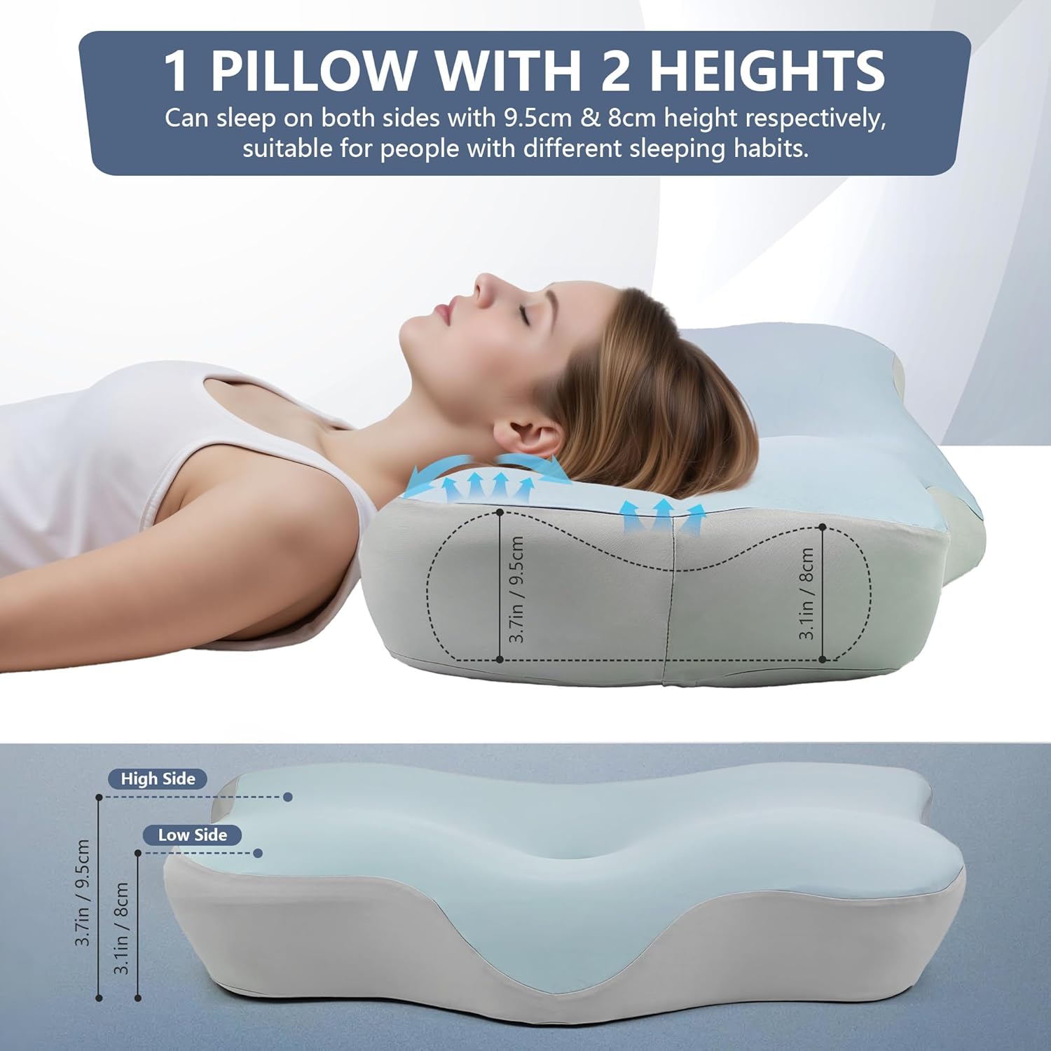 Orthopedic Latex Neck Pillow Slow Reboun - Zambeel
