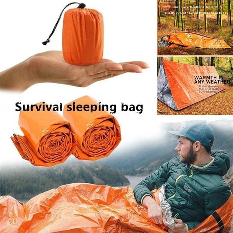 Outdoor Emergency Survival Sleeping Bag Portable Waterproof Reusable Blanket Camping Hiking Survival Rescue Thermal Blanket - Zambeel