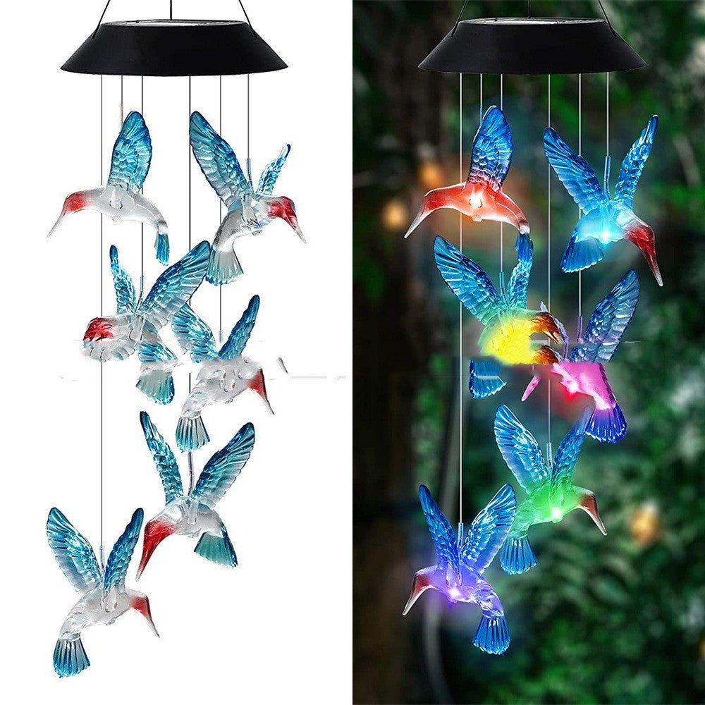 Outdoor Patio Solar Hummingbird Models Garden Decorative Lights - Zambeel