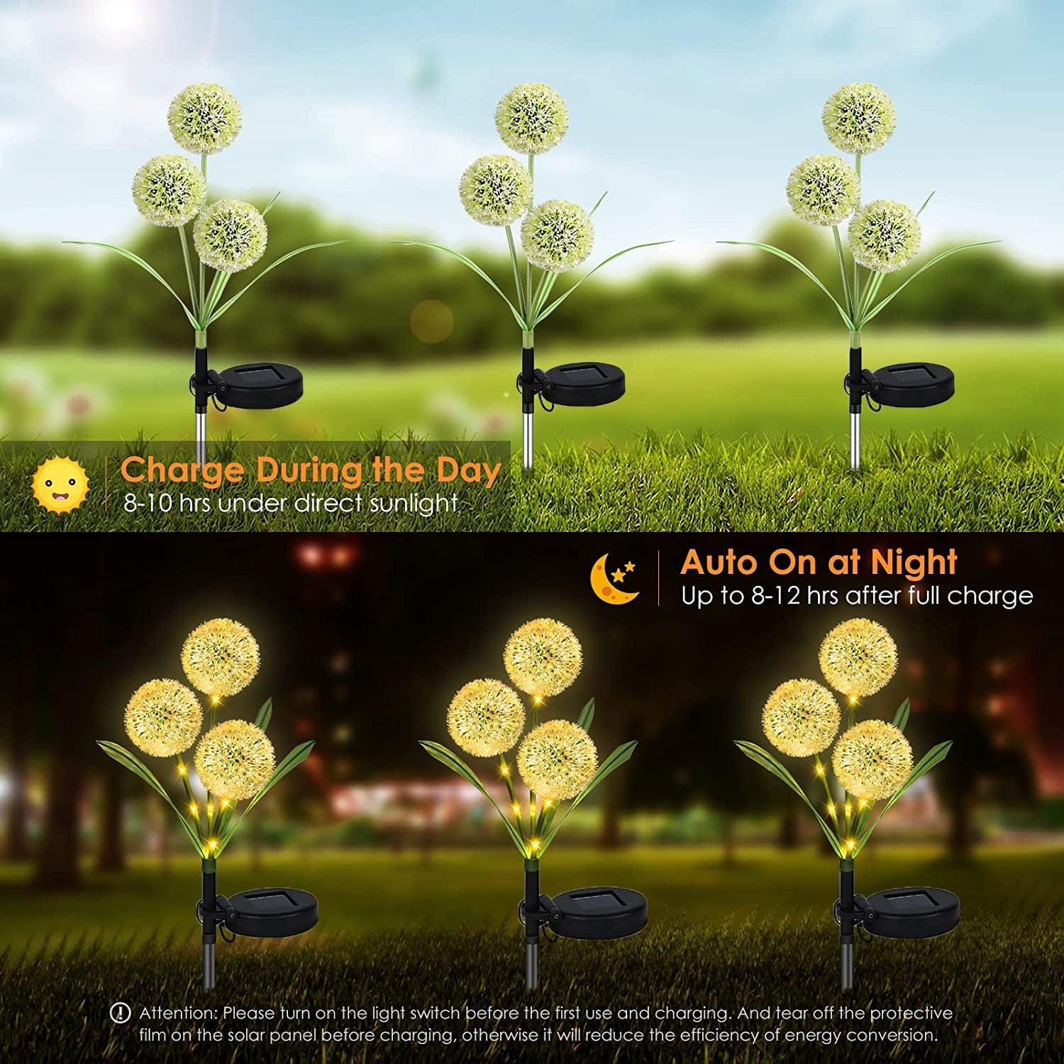 Outdoor Solar Lantern Dandelion Light 3LED - Zambeel