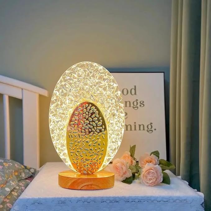 Oval Crystal LED Table Lamp - Zambeel