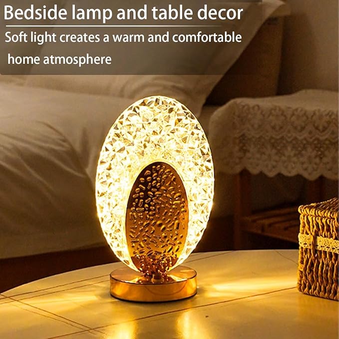 Oval Crystal LED Table Lamp - Zambeel