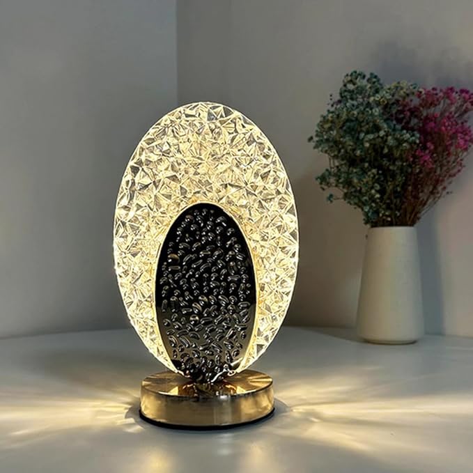Oval Crystal LED Table Lamp - Zambeel