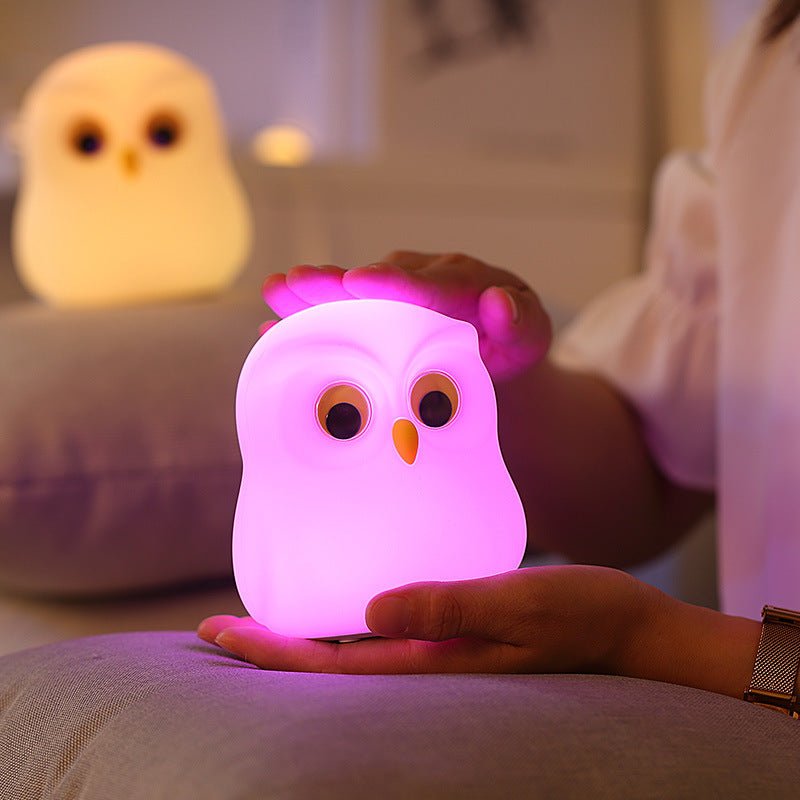Owl Night Light Induction Bedroom Bedside Lamp - Zambeel