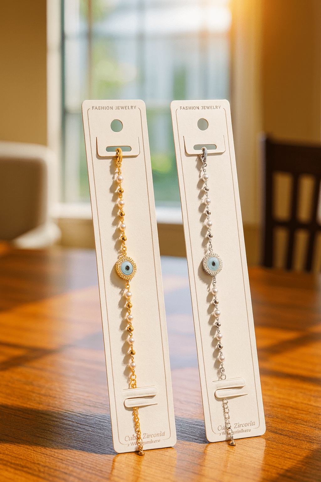 Pearl Beaded Evil Eye Bracelet - Zambeel