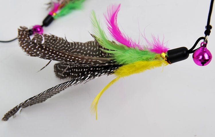 Pearl Bird Funny Cat Stick Feather Pet Toy Bell Funny Cat Stick - Zambeel