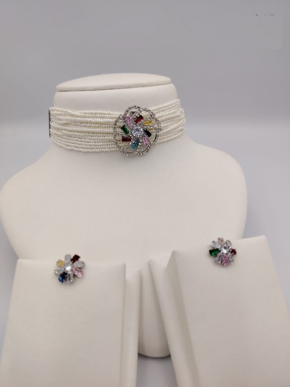 Pearl Choker Necklace Sets - Zambeel