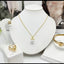 Pearl Drop Square Pendant Jewelry Set - Zambeel