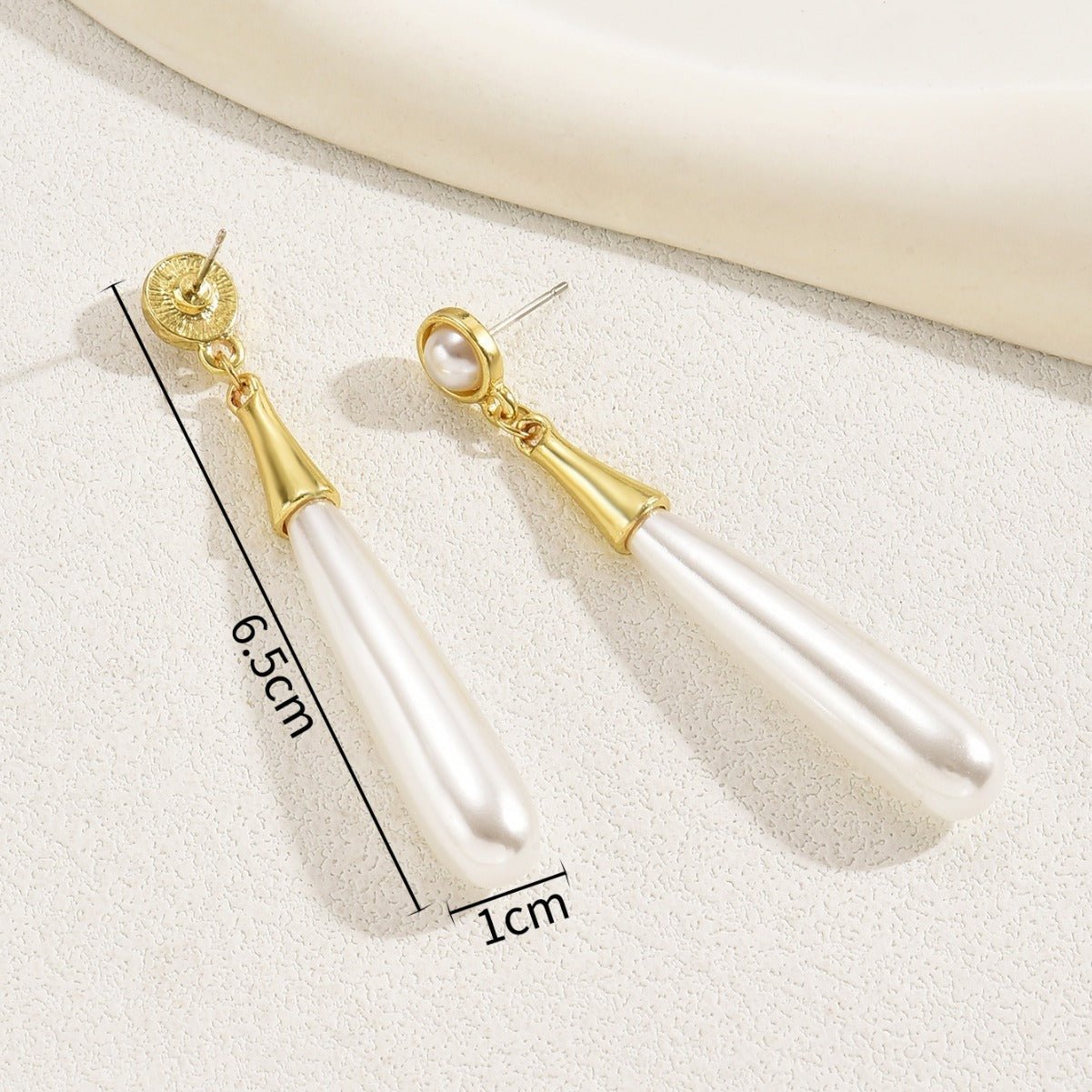 Pearl Earrings Drop - shaped Long Earrings Niche - Zambeel