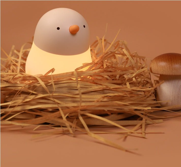 Pecking Rice Chicken Small Night Light Bedroom Bedside Lamp Charging - Zambeel